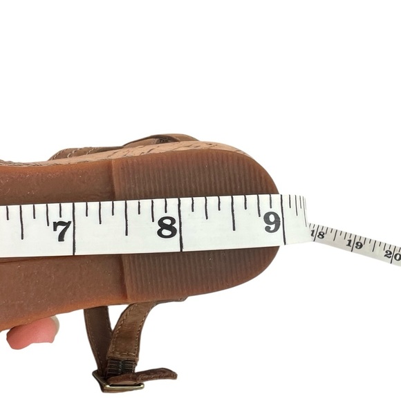 TIMBERLAND Maeslin Buckle Leather Cork Heel Wedge Sandal Womens Size 9 - Picture 15 of 16